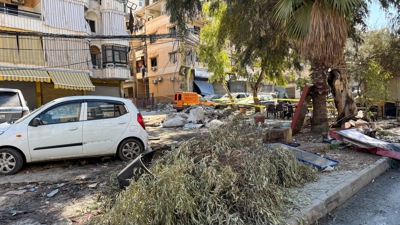 Lugar bombardeado por Israel tras os ataques de Hezbollah (REUTERS/Ahmad Al Kerdi)