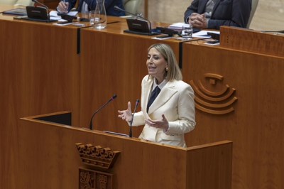 María Guardiola na segunda xornada da sesión de investidura EFE/ Jero Morales