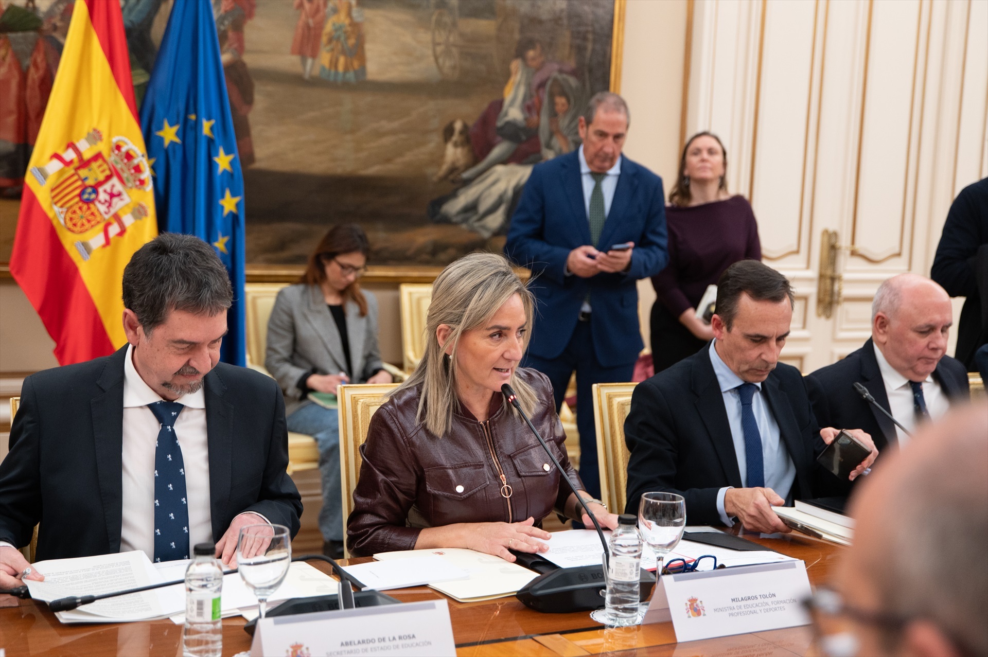 A ministra de Educación, Milagros Tolón, na Conferencia Sectorial de Educación. Isa Saiz / Europa Press