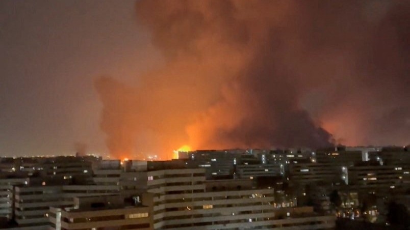 Lapas preto do aeroporto de Mehrabad. Redes sociais vía REUTERS