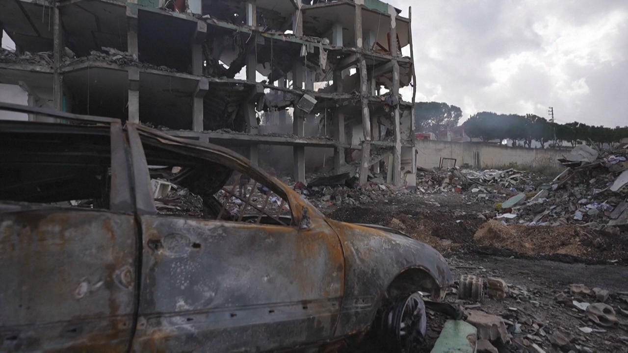Edificios destruído en Bourj Qalaouiyeh. REUTERS
