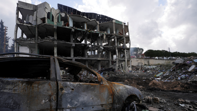 Ataque israelí contra un centro de saúde no sur do Líbano (REUTERS/Mohammad Yassine)