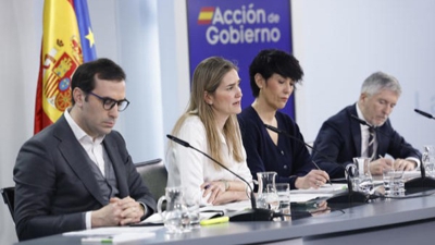 Comparecencia dos ministros Cuerpo, Aagesen, Sáiz e Grande-Marlaska tras a xuntanza do Consello de Ministros deste martes (EFE/Chema Moya)