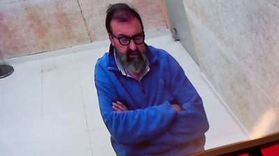 O exasesor Koldo García comparece ante a comisión de investigación no Parlamento de Navarra por videoconferencia (Eduardo Sanz/Europa Press)