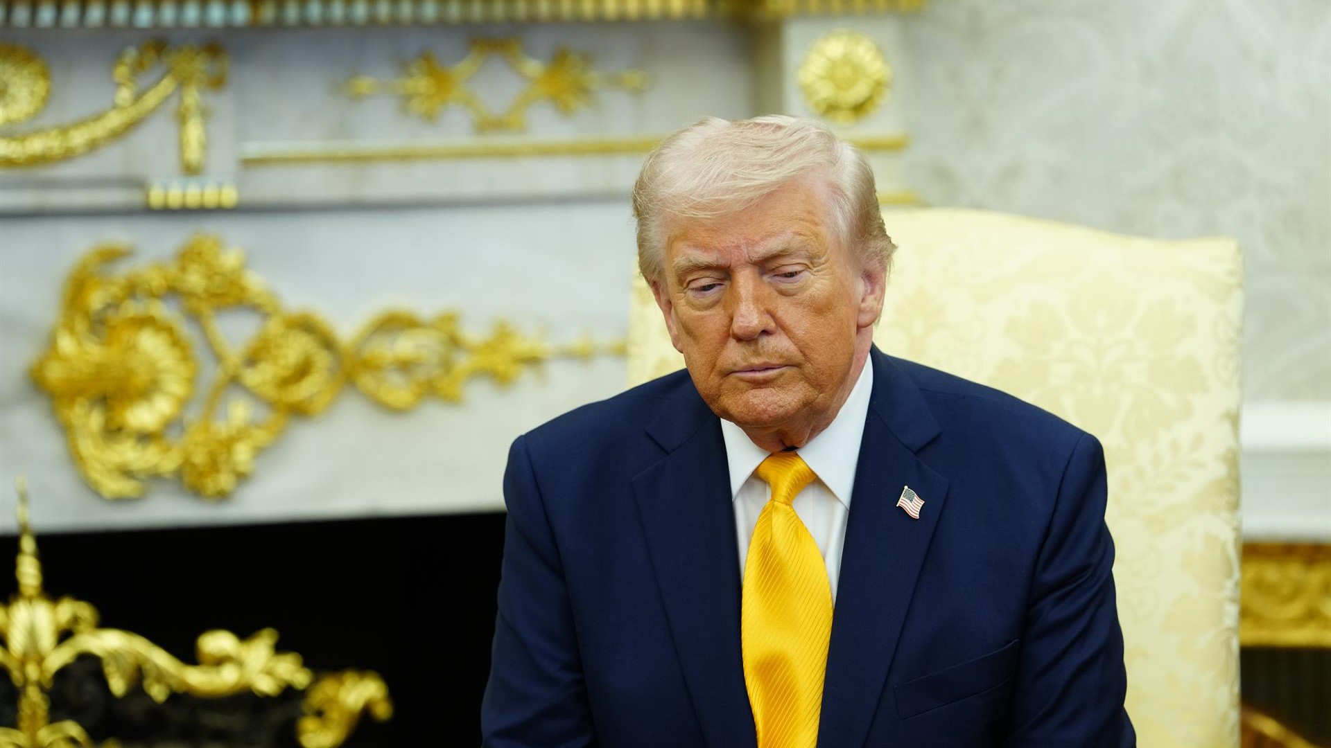 Trump, este xoves no Despacho Oval (Europa Press/Contacto/Aaron Schwartz )