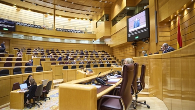 O presidente do Senado, Pedro Rollán, durante unha sesión plenaria, no Senado/Jesús Hellín / Europa Press