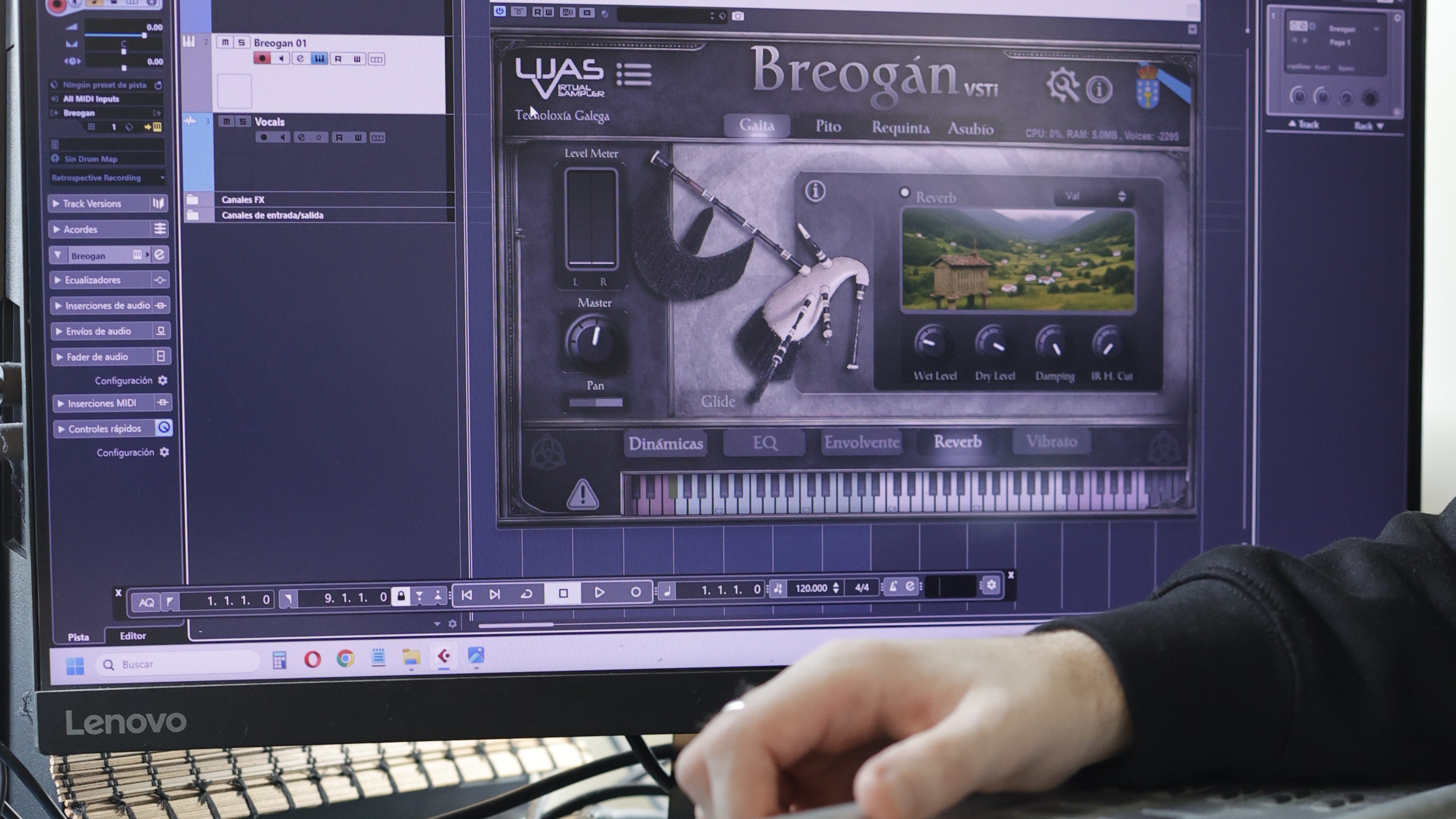 Breogán VSTi é a primeira gaita galega virtual. EFE/Cabalar