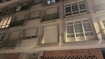 Fachada do edificio onde ocorreu o accidente. TVG