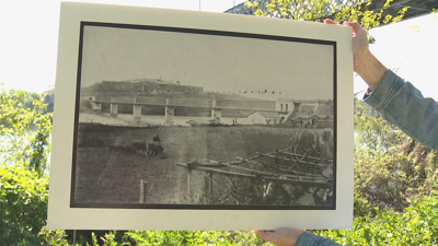 Unha fotografía do día da inauguración da ponte, o 25 de marzo de 1886, propiedade do AMIT.
