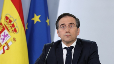 O ministro de Asuntos Exteriores, Unión Europea e Cooperación, José Manuel Albares, tras a celebración do Consello de Ministros no Palacio da Moncloa./ Marta Fernández / Europa Press