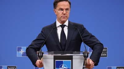 Mark Rutte, presentando o informe anual da OTAN, este xoves en Bruxelas (REUTERS/Omar Havana)