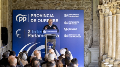 Tellado no claustro de San Francisco, en Ourense. EFE/Brais Lorenzo