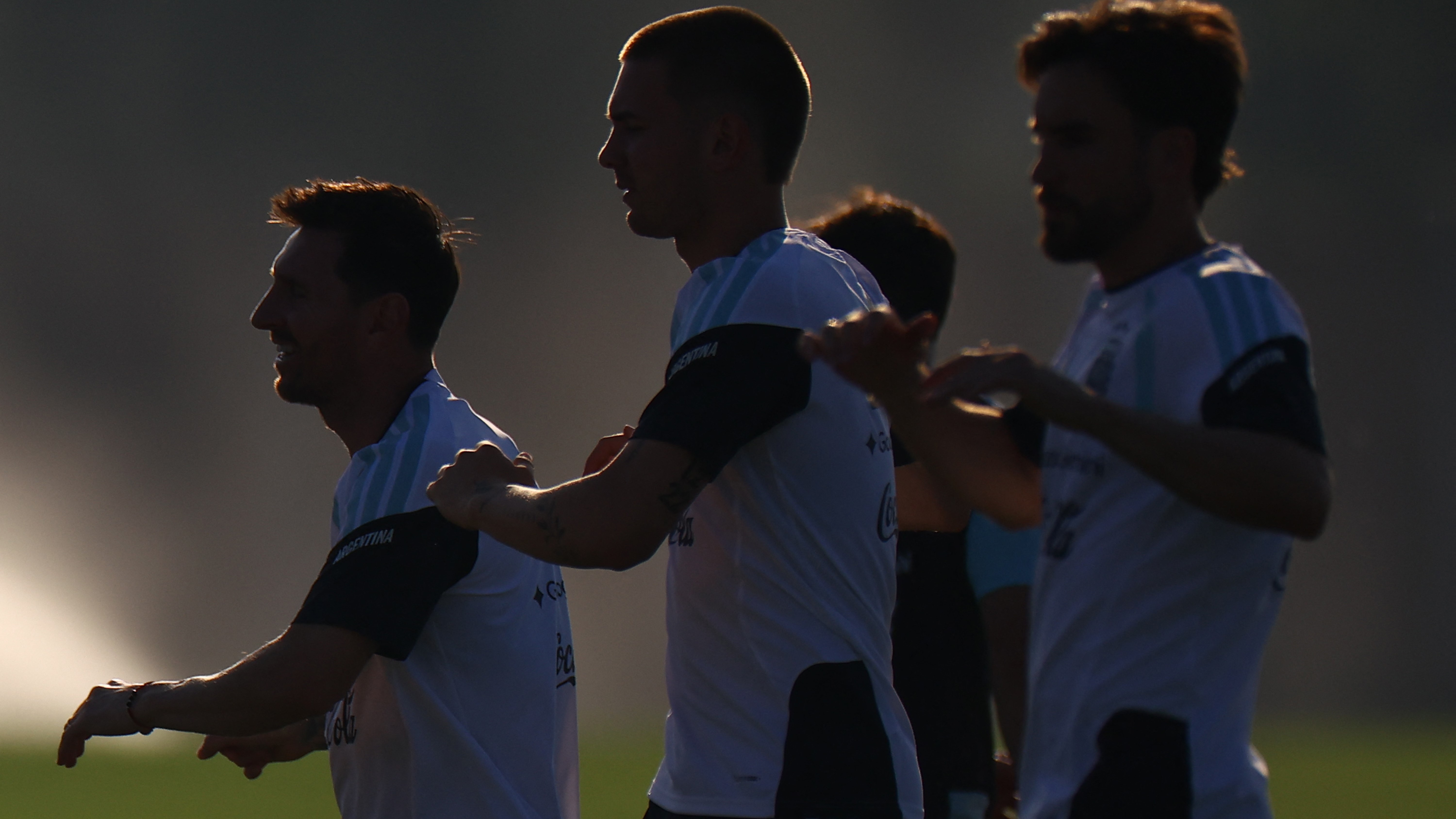 Adestramento da selección arxentina. REUTERS/Agustin Marcarian.