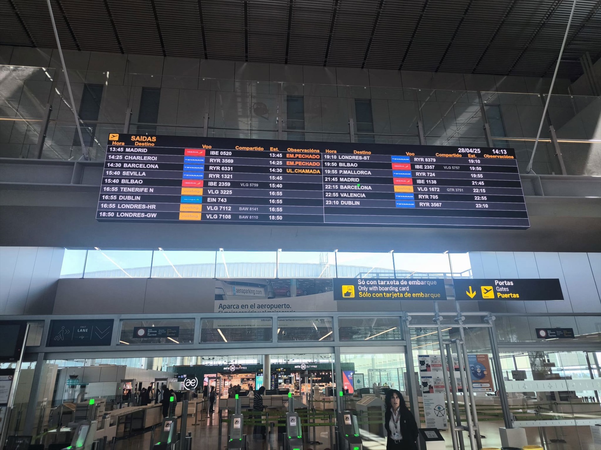 Aeroporto de Santiago-Rosalía de Castro. Arquivo Europa Press.