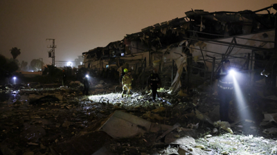 Zona afectada por un bombardeo iraní sobre Israel. REUTERS/Ammar Awad