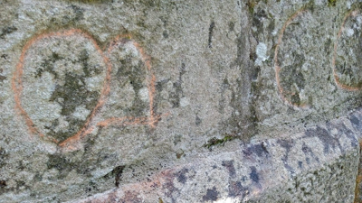 Detalle das pintadas realizadas no Mosteiro de Carboeiro (Foto: concello de Silleda)