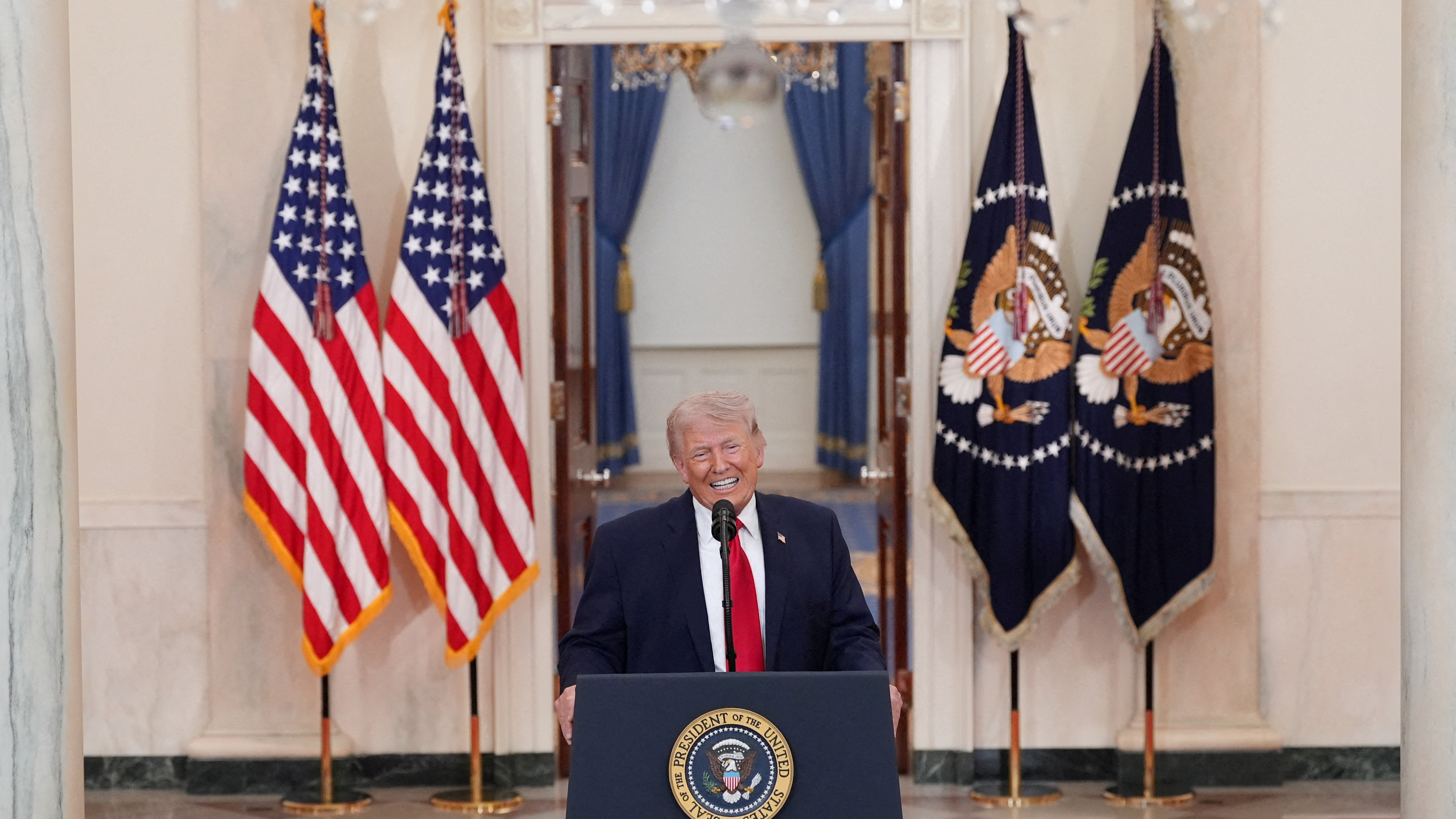 Trump na Casa Branca o pasado 1 de abril. Alex Brandon/Pool vía REUTERS