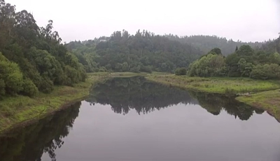 O río Tambre ao seu paso por Brión