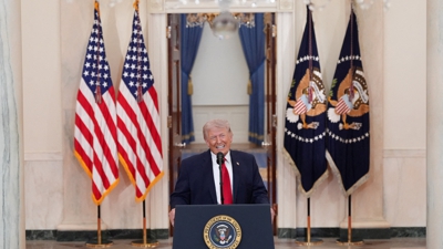 Trump na Casa Branca o pasado 1 de abril. Alex Brandon/Pool vía REUTERS