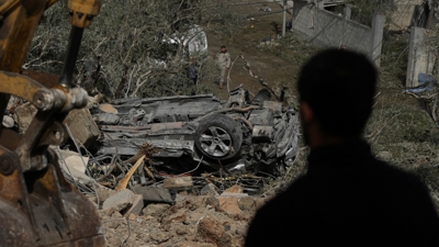 Estragos provocados polas bombas en Kfar Hatta (O Líbano). REUTERS