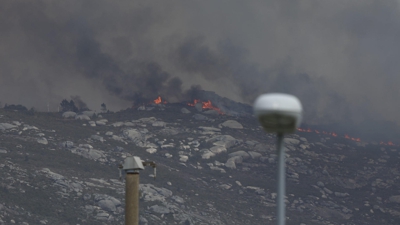 Lume no Monte Galleiro, Ponteareas. EFE/Sxenick