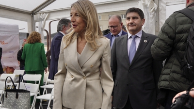 Yolanda Díaz, este xoves na Coruña co Delegado do Goberno Pedro Blanco (Gustavo de la Paz / Europa Press)