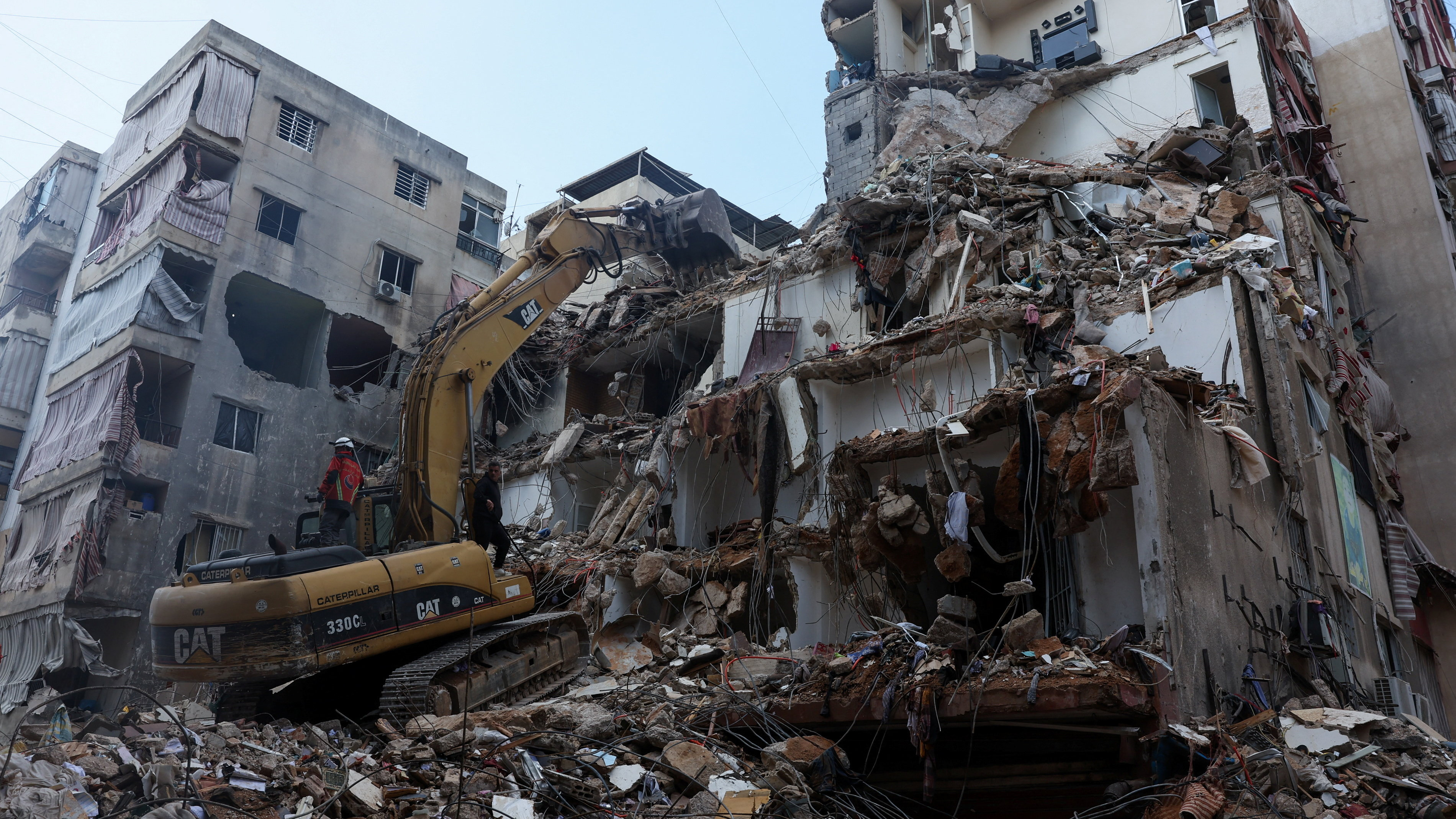 Suburbios do sur de Beirut tralos bombardeos de Israel. REUTERS/Mohamed Azakir.