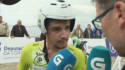 Diego López, ciclista participante no Gran Camiño. TVG
