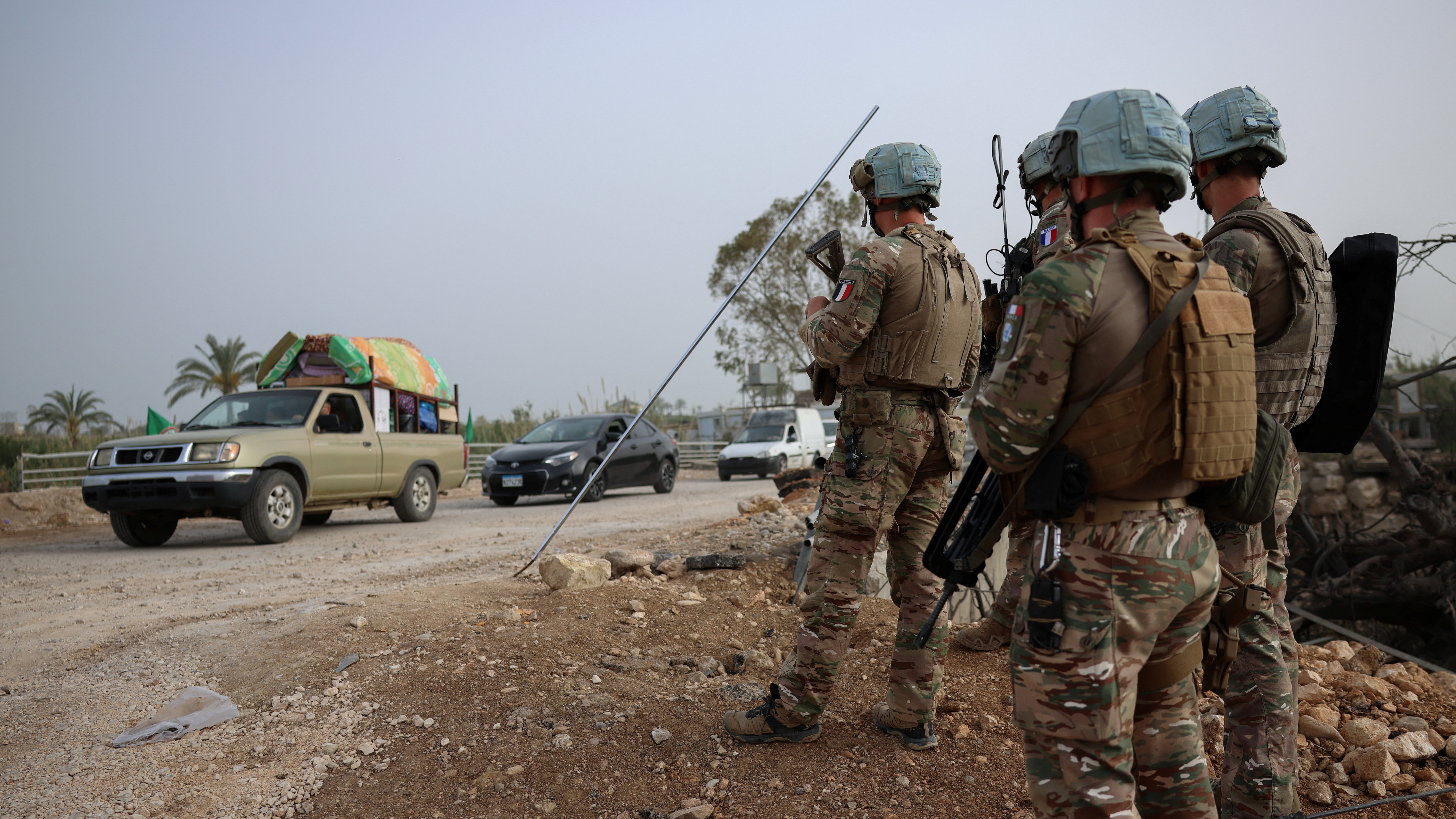 Cascos azuis en Qasmiyeh, no sur do Líbano. REUTERS/Louisa Gouliamaki