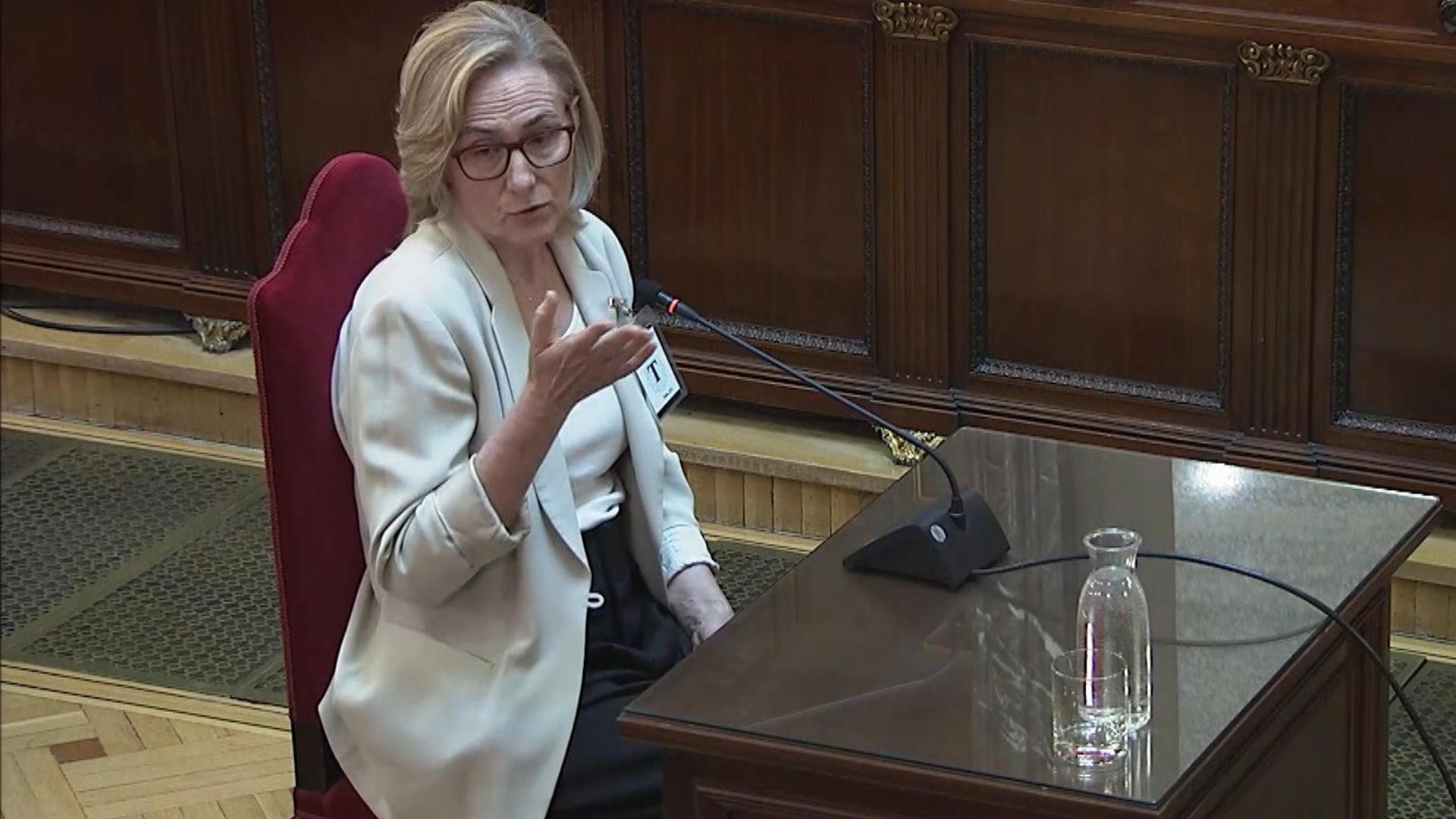 A secretaria do exministro José Ábalos declara no xuízo ao exministro, este martes no Tribunal Supremo (Efe)