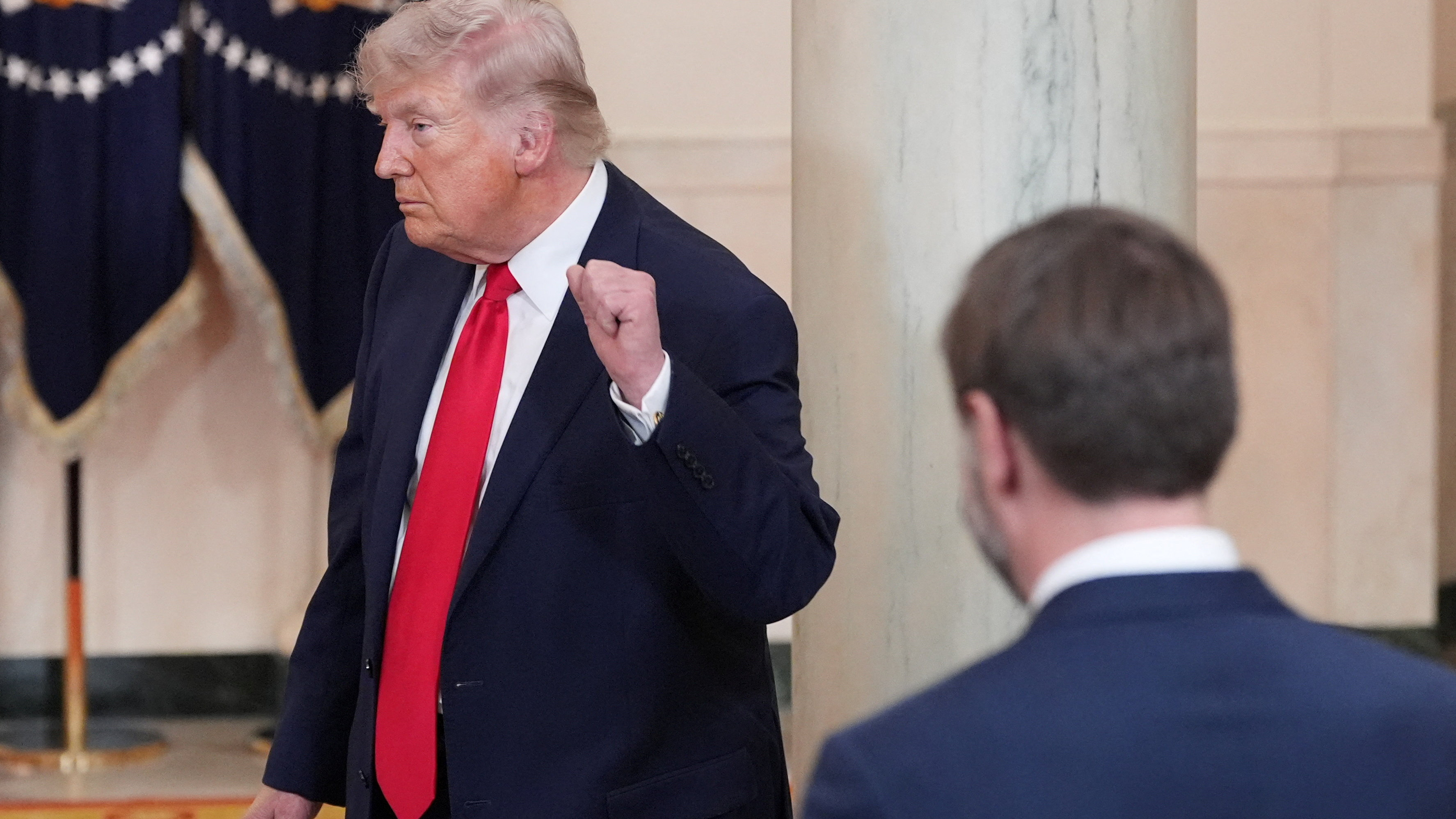 Trump e o vicepresidente Vance na Casa Branca. Alex Brandon/Pool via REUTERS