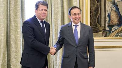 Fabián Picardo e Albares reuníronse para abordar os preparativos da aplicación do acordo. Europa Press