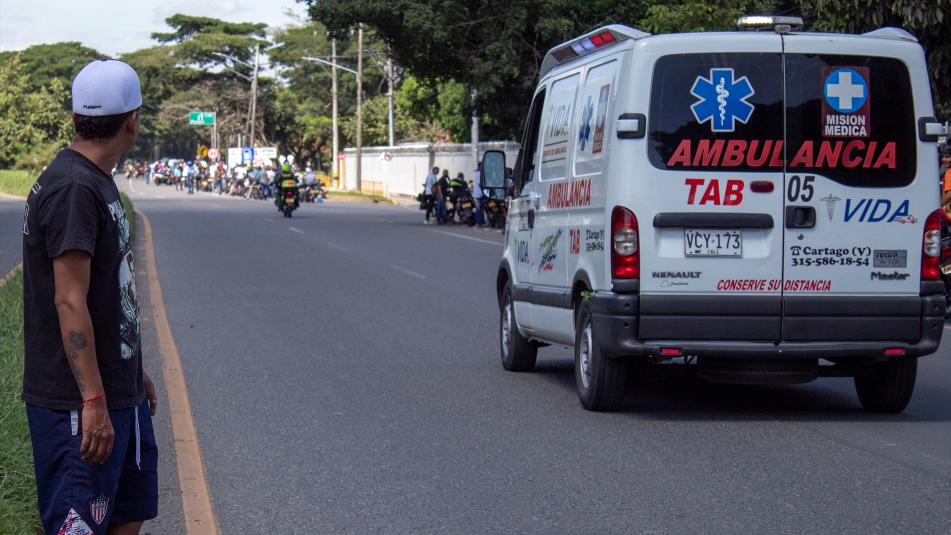 Ambulancia na Cauca, Colombia. (Europa Press / Sebastian Osorio)