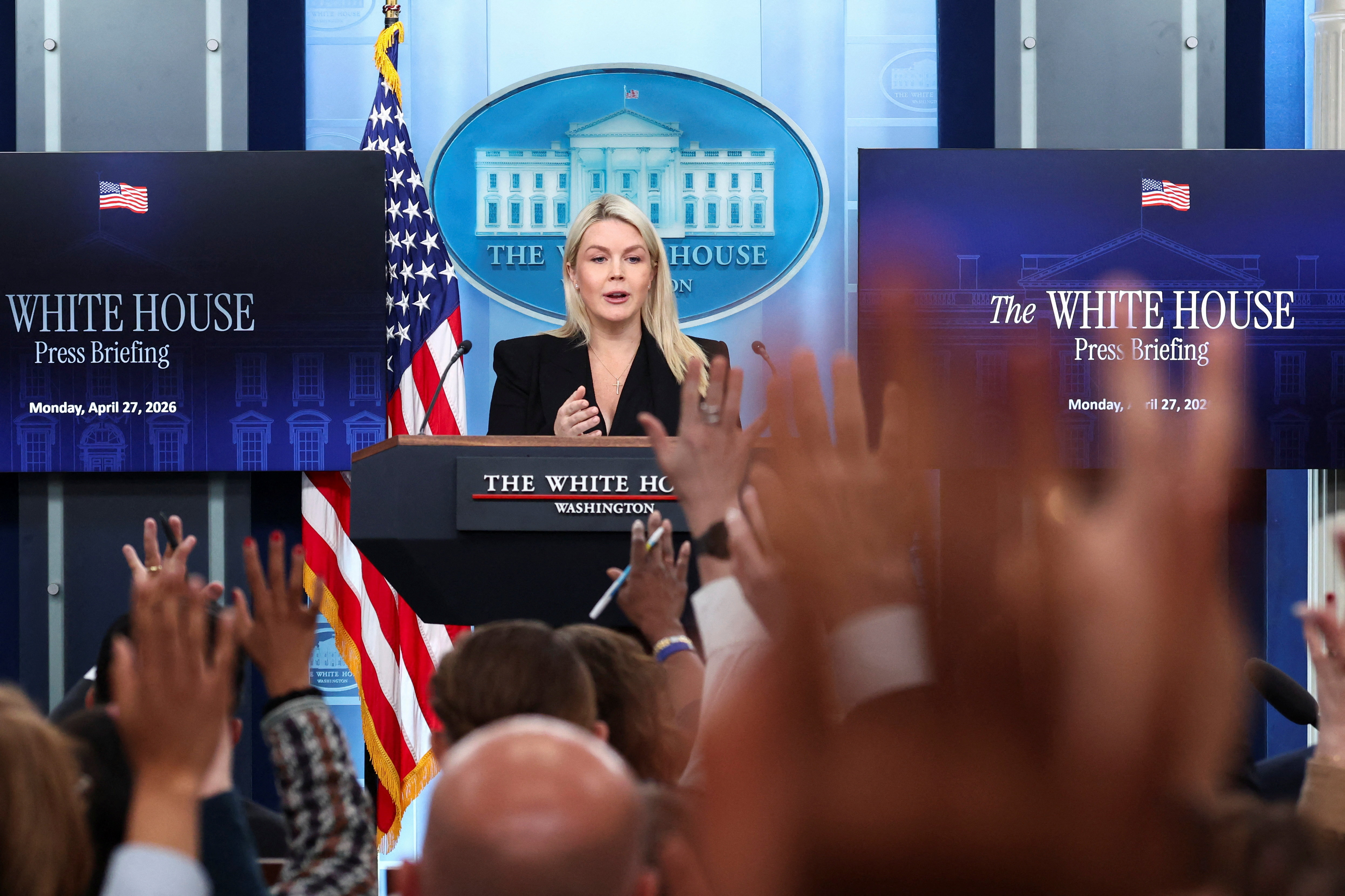A portavoz da Casa Branca, Karoline Leavitt. Reuters