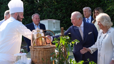 Carlos III e Camila na Casa Branca. REUTERS
