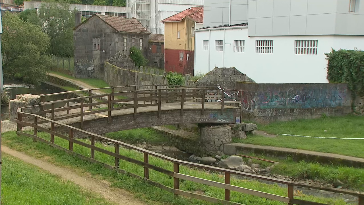 Zona do paseo do río Gafos, en Pontevedra, onde se encontrou o corpo (TVG)