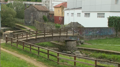 Zona do paseo do río Gafos, en Pontevedra, onde se produciu o achado do corpo (TVG)
