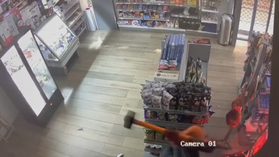 Imaxe da cámara de seguridade dunha das estacións de servizo