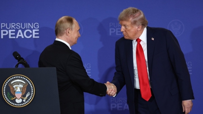 Imaxe de arquivo dun encontro entre Trump e Putin (Europa Press)