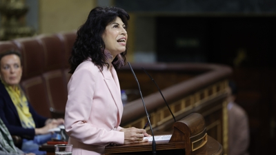 A ministra de Igualdade, Ana Redondo, na tribuna do Congreso (EFE/Zipi Aragón)