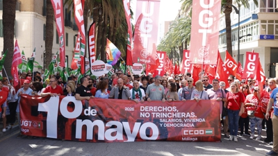 Manifestación do Primeiro de Maio en (EFE/ Jorge Zapata)