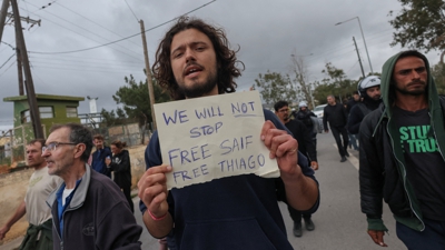 Activistas da Flotilla en Creta. REUTERS/Stefanos Rapanis