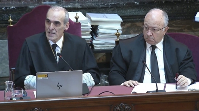 O xefe da Fiscalía Anticorrupción, Alejandro Luzón, e o avogado do PP, Alberto Durán (Europapress)
