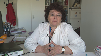 A catedrática de Inmunoloxía da Universidade de Vigo, África González, este xoves nunha entrevista no 'Bos días'