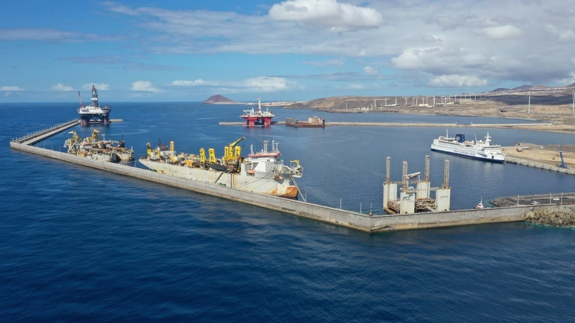 Porto de Granadilla, en Tenerife, onde fondeará o barco MV Hondius (Europa Press)