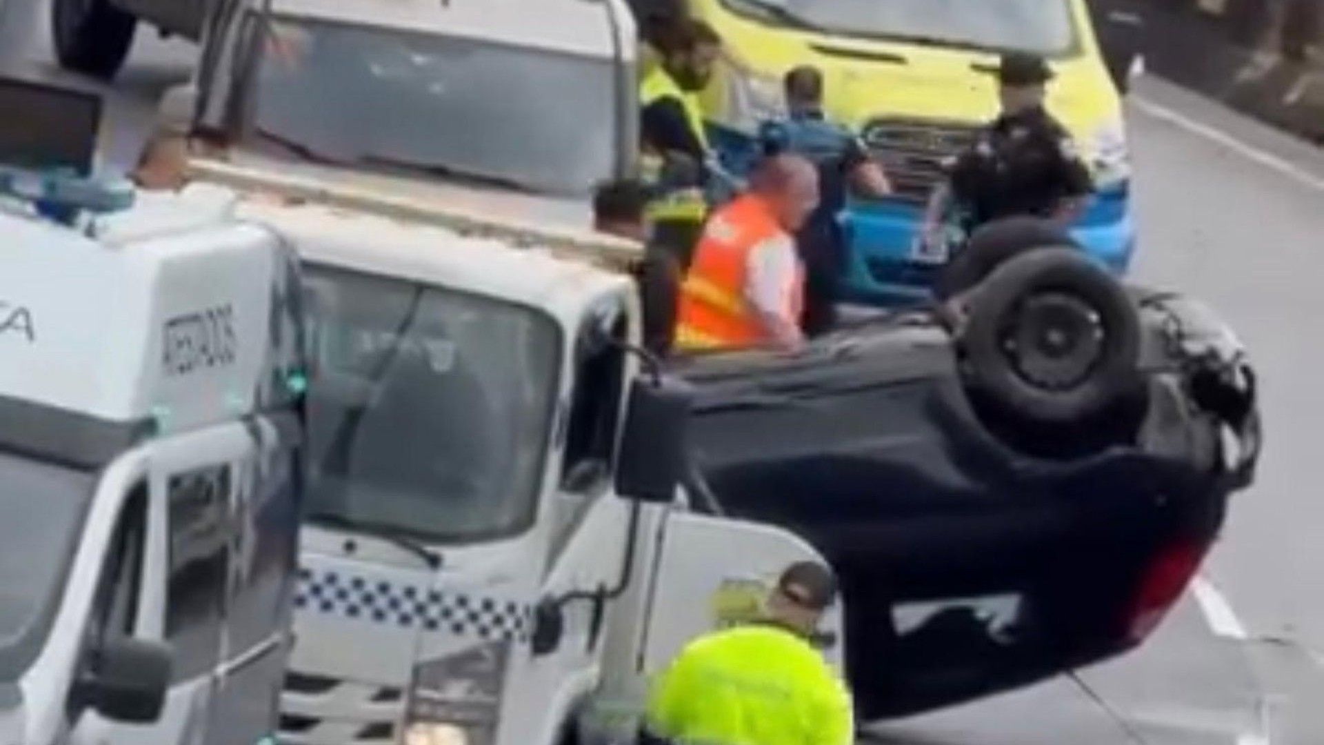 O accidente foi na Avenida Arquitecto Antonio Palacios