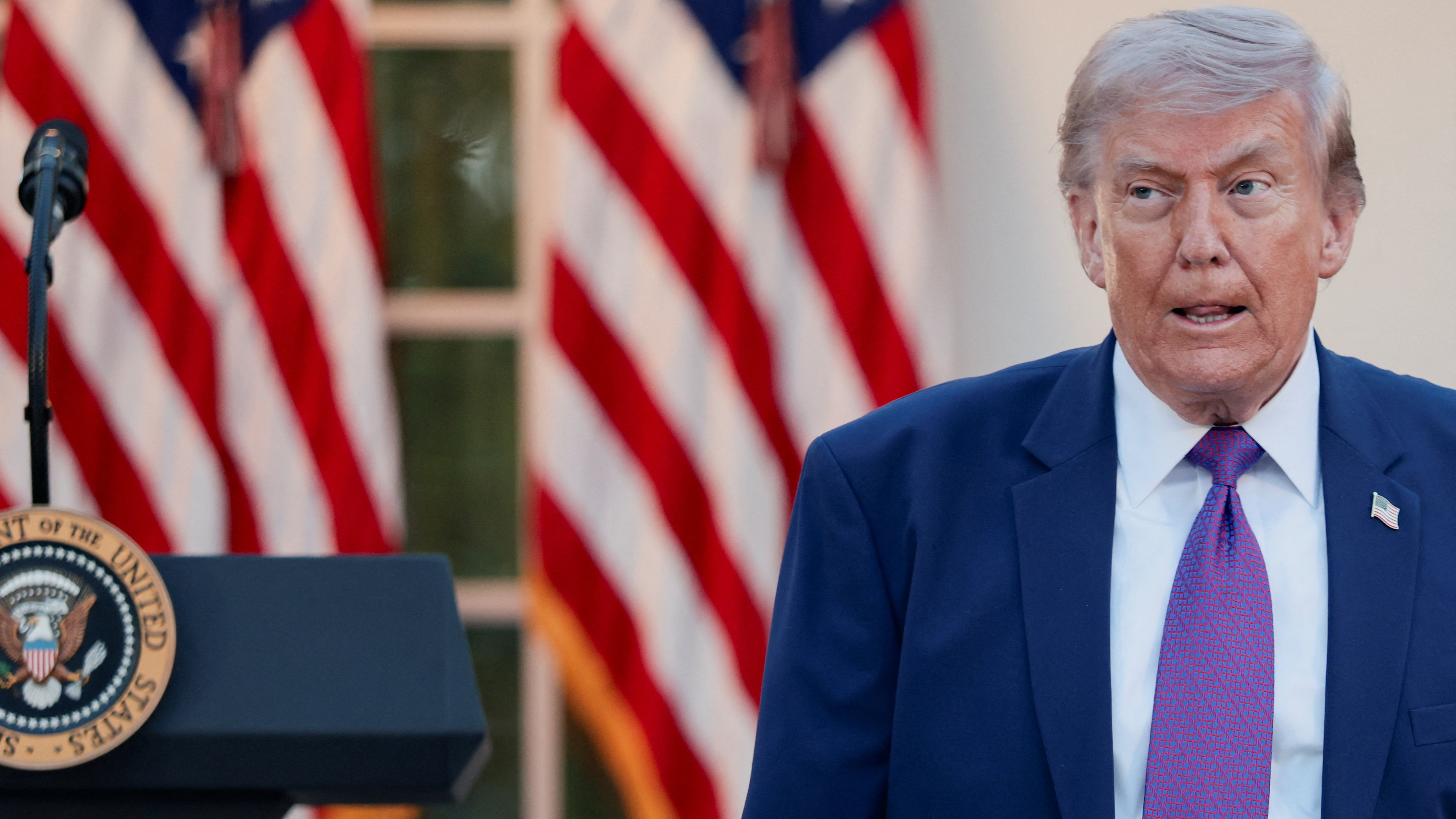 Os presidente dos EUA este luns nun evento celebrado en Washington. Reuters.