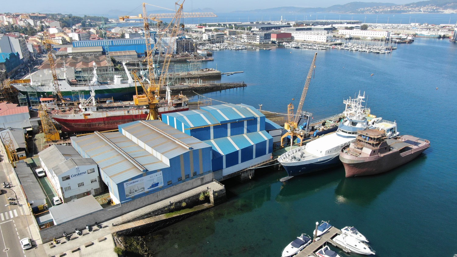 Imaxe do estaleiro Cardama en Vigo. Cardama Shipyard