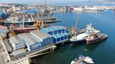 Imaxe do estaleiro Cardama en Vigo. Cardama Shipyard