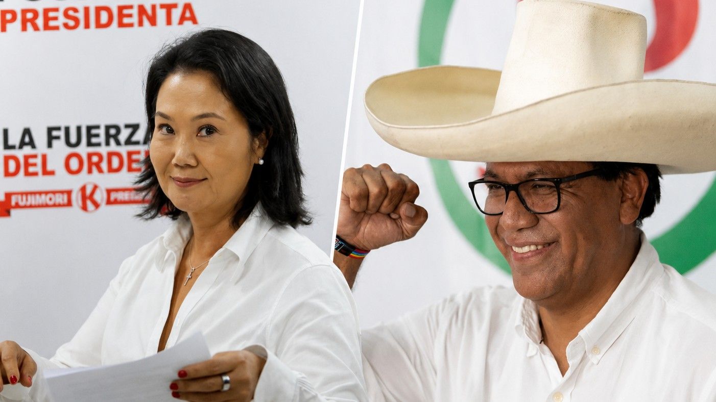 Keiko Fujimori e Roberto Sánchez. Reuters (Arquivo)